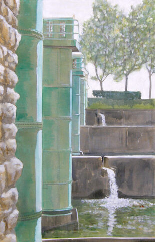 - VERKAUFT - Alte Schleuse, Henrichenburg | 75 x 50 cm | Acryl auf Leinwand