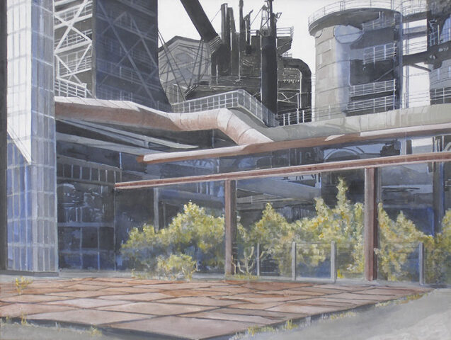 Eisenplatten, Duisburg-Meiderich | 95 x 125 cm | Acryl auf Leinwand