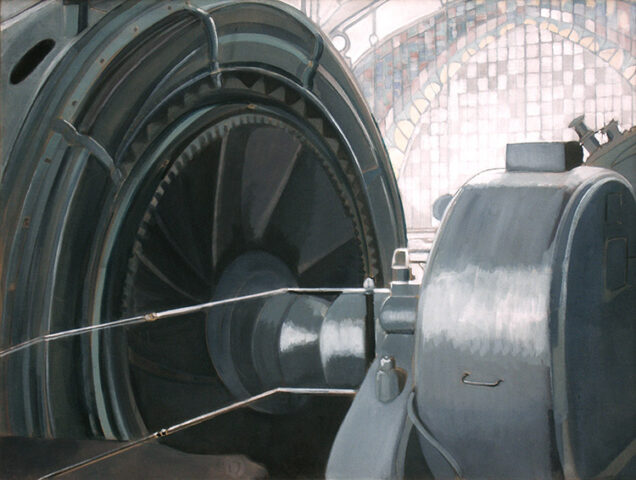 Turbinen, Zeche Zollern, Dortmund | 75 x 100 cm | Acryl auf Leinwand