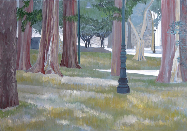 Redwood, Parc de la Mairie, Arles s/Tech | 70 x 100 cm | Acryl auf Leinwand
