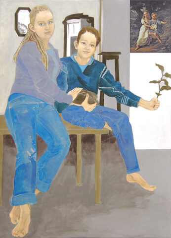 Bildzitat: Die Kinder des Künstlers nach Schadow | 110 x 80 cm | Acryl auf Leinwand