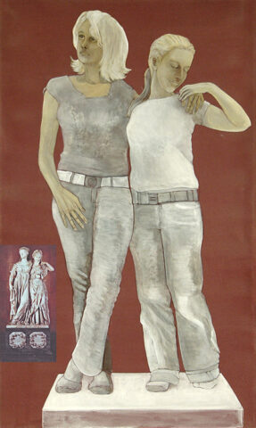 Bildzitat: Preussenprinzessinnen nach Schadow | 125 x 75 cm | Acryl auf Leinwand