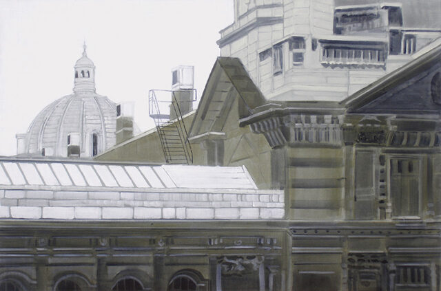 - VERKAUFT - Dächer, Victoria & Albert Museum, London | 60 x 90 cm | Acryl auf Leinwand