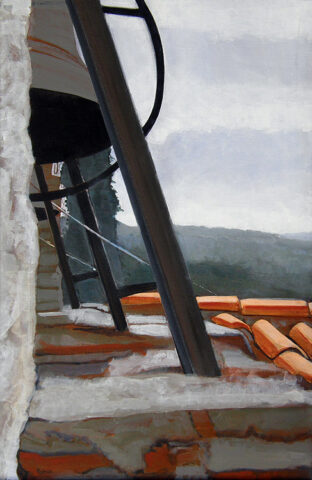 Glockenturm, Le Vila | 60 x 40 cm | Acryl auf Leinwand