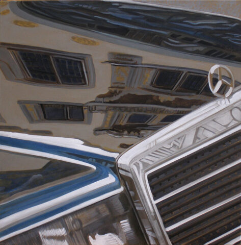 Altstadt-Spiegelung | 80 x 80 cm | Acryl auf Leinwand