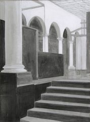 Säulen, ehem. Kunstpalast, Düsseldorf | 80 x 60 cm | Acryl auf Leinwand