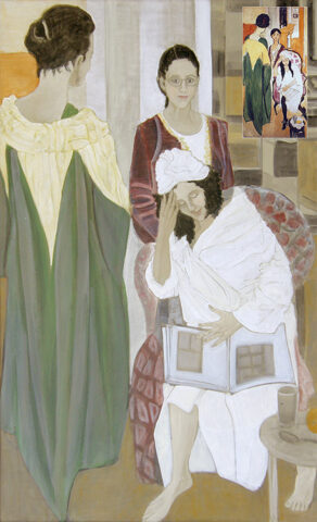 Bildzitat: Die drei Schwestern (2), nach Matisse | 95 x 60 cm | Acryl auf Leinwand