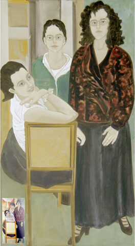 Bildzitat: Die drei Schwestern (3), nach Matisse | 100 x 55 cm | Acryl auf Leinwand