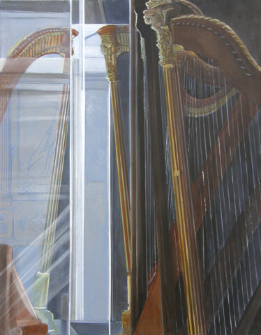 Äolsharfen | 90 x 70 cm | Acryl auf Leinwand