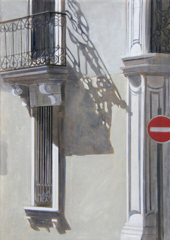 Balkonschatten | 65 x 45 cm | Acryl auf Leinwand
