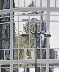 - VERKAUFT- Laterne und Spiegelung, Paris | 115 x 95 cm | Acryl auf Leinwand