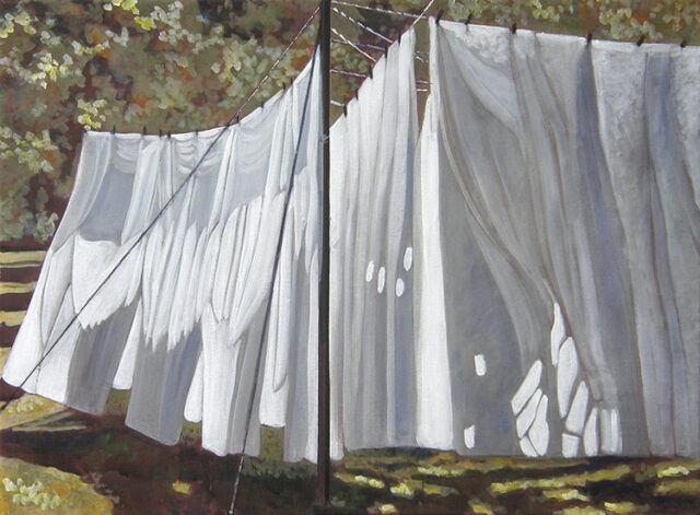 Wäsche | 45 x 60 cm | Acryl auf Leinwand