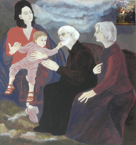 Bildzitat: nach van Dyck, Madonna mit Kind und Stifterpaar | 80 x 75 cm | Acryl auf Leinwand