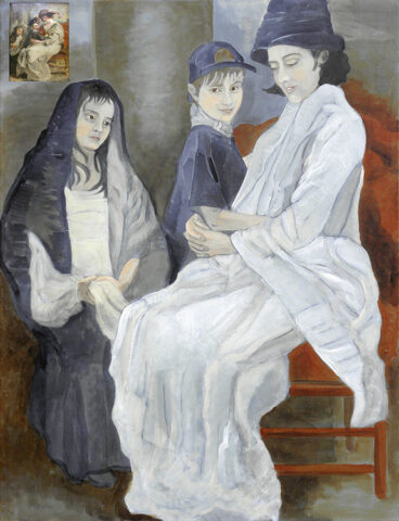 Bildzitat: nach P.P.Rubens, H.Fourment mit 2 Kindern | 80 x 60 cm | Acryl auf Leinwand