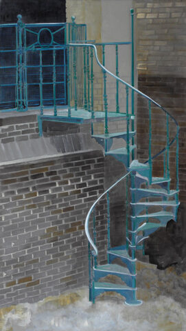 - VERKAUFT - Wendeltreppe, Southwark | 90 x 50 cm | Acryl auf Leinwand