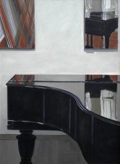 Selbstzitat: Flügel mit Spiegelung gespiegelt | 85 x 60 cm | Acryl auf Leinwand