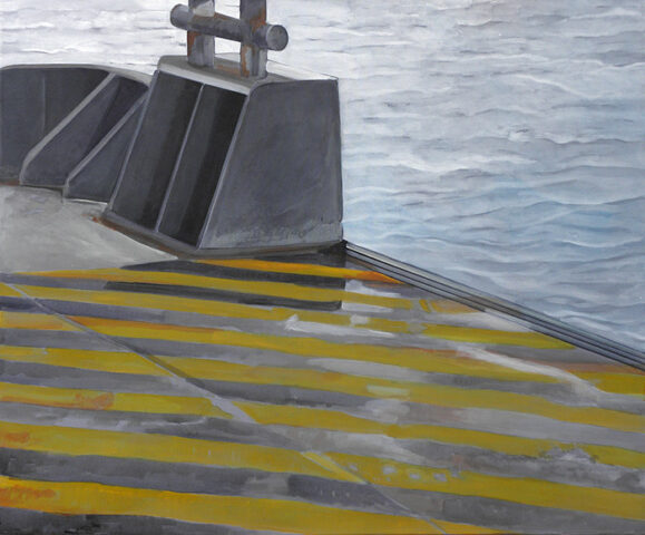 Venedig, Bootsanlegestelle " Fermata di Vaporetto" | 75 x 90 cm | Acryl auf Leinwand