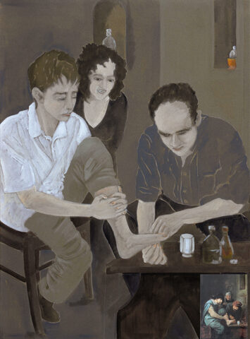 Bildzitat nach A.Brouwer"Die Fußoperation" | 60 x 45 cm | Acryl auf Leinwand