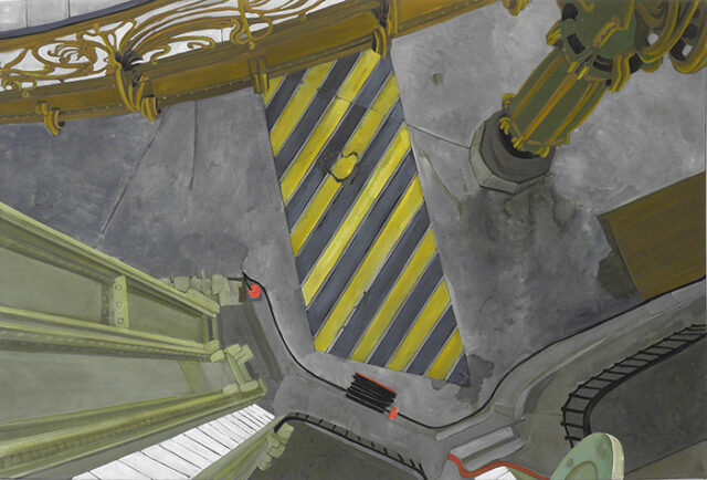 Aufsicht ins Grand Palais, Paris | 80 x 120 cm | Acryl auf Leinwand