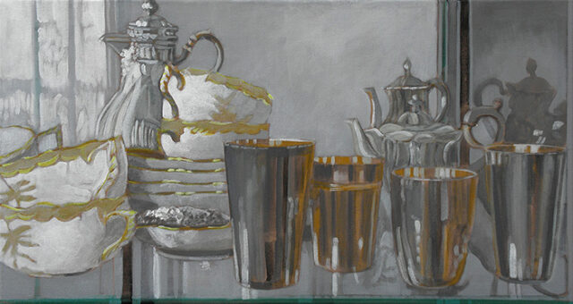 - VERKAUFT - Vitrine III | 35 x 65 cm | Acryl auf Leinwand