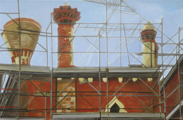 - VERKAUFT - Kamine in Vendig | 40 x 60 cm | Acryl auf Leinwand