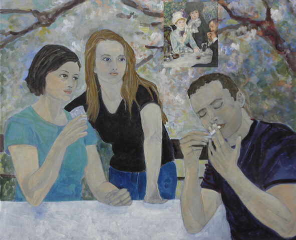 nach Renoir: la fin du déjeuner | 50 x 60 cm | Acryl auf Leinwand