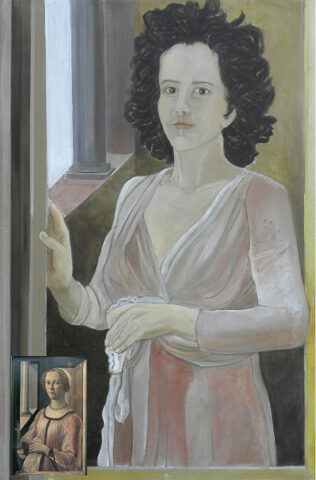 nach Boticelli: Smeralda Bandinelli | 75 x 50 cm | Acryl auf Leinwand