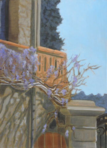 Glyzinie und Schatten | 70 x 50 cm | Acryl auf Leinwand