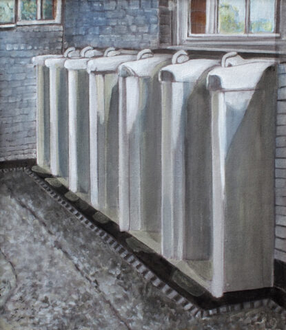 Interieur "H", Kulturbahnhof Rolandseck | 35 x 30 cm | Acryl auf Leinwand