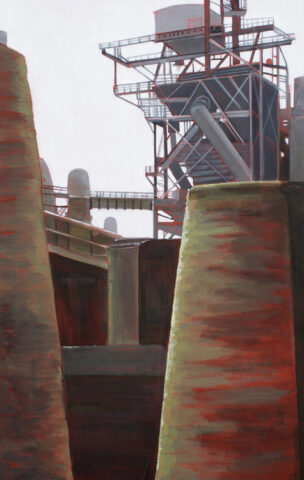 Möllerbunker, Industriepark DU-Nord | 95 x 60 cm | Acryl auf Leinwand