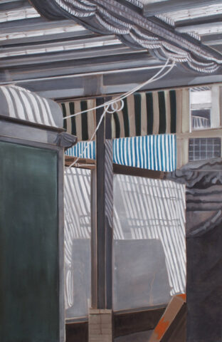 Streifenschatten, Carlplatz | 85 x 55 cm | Acryl auf Leinwand