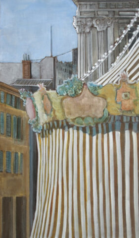 Karussell und Streifen, Valence | 60 x 30 cm | Acryl auf Leinwand