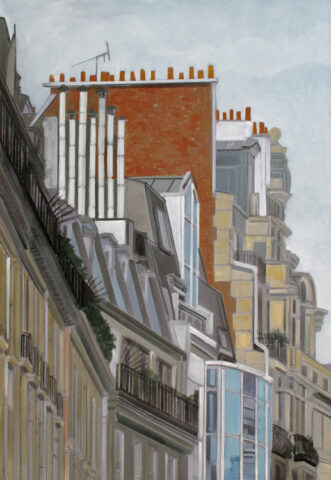 - VERKAUFT - Dächer, Paris | 80 x 55 cm | Acryl auf Leinwand