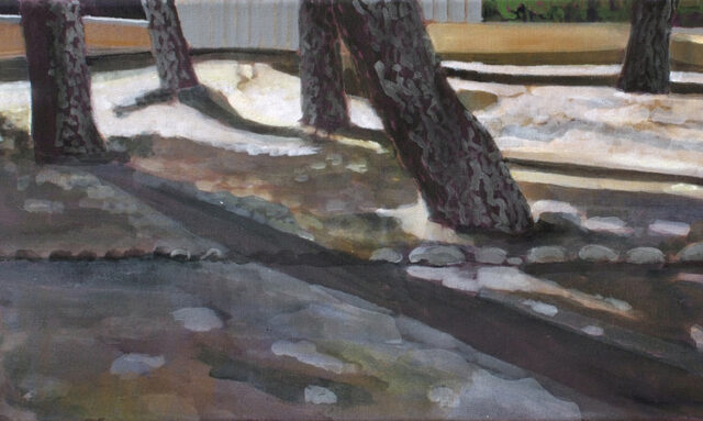 Pinienschatten (Ausschnitt) | 25 x 65 cm | Acryl auf Leinwand