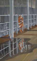 Rettungsring und Spiegelung | 75 x 45 cm | Acryl auf Leinwand