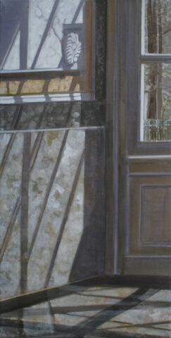 Wandschatten und Parkblick, Schloss Benrath | 70 x 35 cm | Acryl auf Leinwand