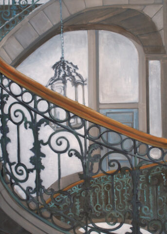 Treppendetail, Schloss Benrath | 70 x 50 cm | Acryl auf Leinwand