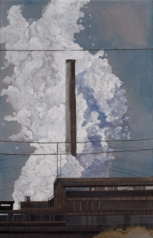Industriewolke in Duisburg | 110 x 70 cm | Acryl auf Leinwand