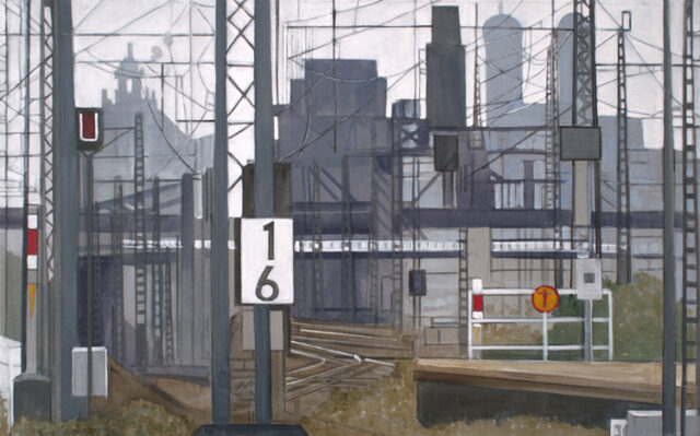 München Hbf | 55 x 95 cm | Acryl auf Leinwand
