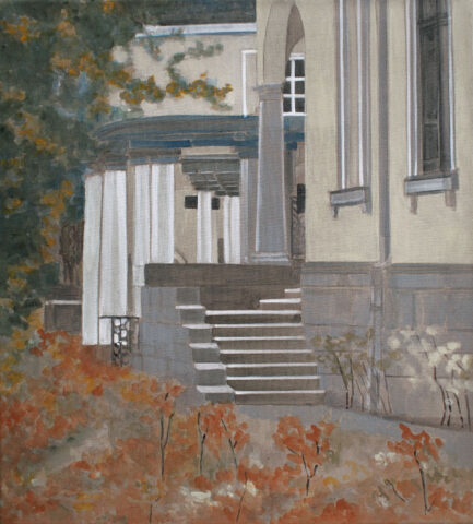 Park der Villa Tobler, Zürich | 50 x 45 cm | Acryl auf Leinwand