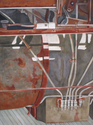 Kesseldetail mit Schatten | 80 x 60 cm | Acryl auf Leinwand