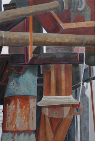 Rohre, Völklinger Hütte | 120 x 80 cm | Acryl auf Leinwand