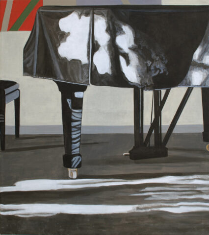 Bedeckter Flügel mit Sonnenflecken | 90 x 80 cm | Acryl auf Leinwand