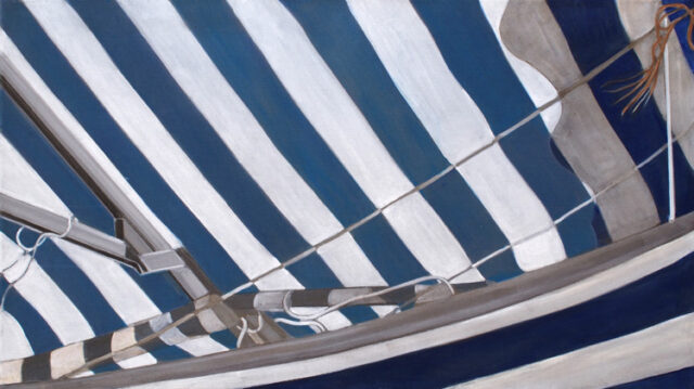 Markisendetail mit Schatten | 45 x 80 cm | Acryl auf Leinwand