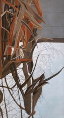 Röhricht mit Spiegelung | 75 x 40 cm | Acryl auf Leinwand