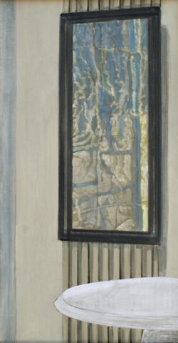 Interieur mit Spiegelung | 48 x 25 cm | Acryl auf Leinwand