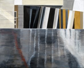 Fondation Vuillton mit Wasserspiegelung | 70 x 85 cm | Acryl auf Leinwand